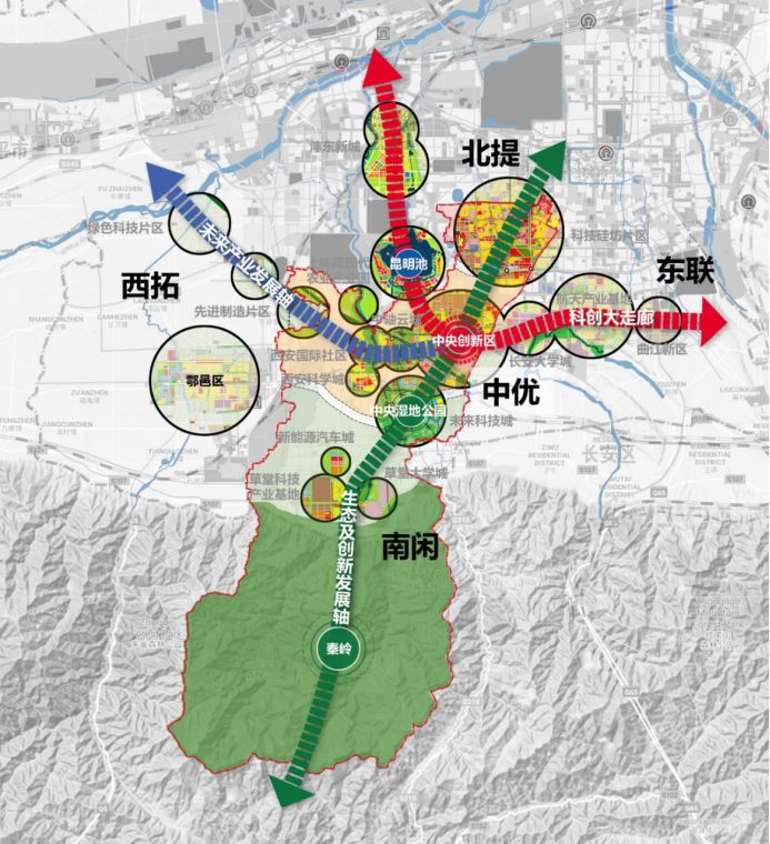 西安高新区鱼化寨片区建设规划图